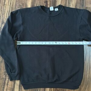 Men’s American Apparel Drop-shoulder Crew Neck Sweatshirt - Black
